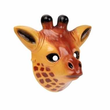 Plastic giraffe masker 3d van 22cm