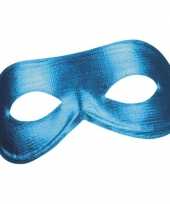 Blauw metallic oog masker voor dames