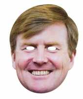 Feest koning willem willy wimlex verkleedmasker van papier