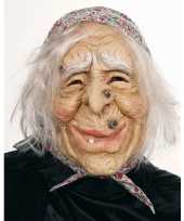 Heksen masker met hoofddoekje