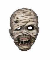 Horror halloween mummie masker 21 x 29 cm